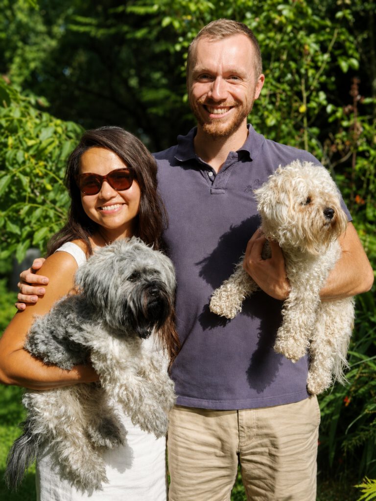 Lena and Alexander with animals